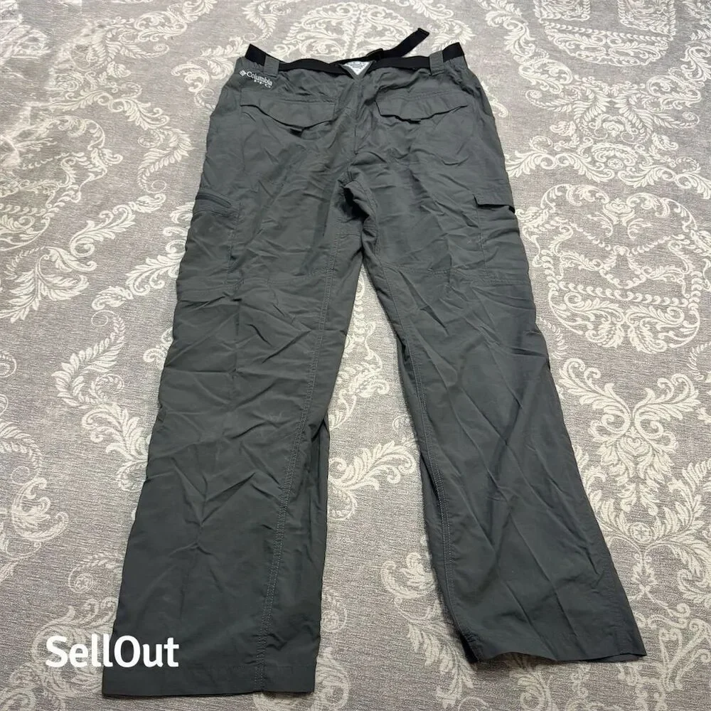 Columbia Men's Cargo Pants 36x30 Gray Omni-Shade Sun Protection